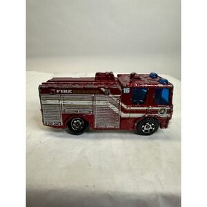 Matchbox 1995 Dennis Sabine Fire Rescue Truck Toy Diecast Red 16